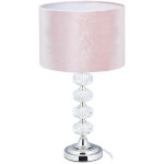 Lampe de chevet, velours et cristal, hxd : 47 x 26 cm, douille e14, table, éclairage indirect, chambre, ... Lampe de chevet, velours et cristal, hxd : 47 x 26 cm, douille e14, table, éclairage indirect, chambre, ...