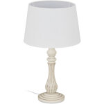 Lampe de table, style campagnard, e14 douille tissu et bois, salon et chambre � coucher, de chevet, hxd ...
