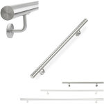 Main courante, inox 304, rambarde escalier ronde, intérieur&extérieur, 100 cm, ø 42 mm, avec fixation, ... Main courante, inox 304, rambarde escalier ronde, intérieur&extérieur, 100 cm, ø 42 mm, avec fixation, ...