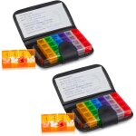 Pilulier, lot de 2, étui boîtier 7 jours 4 compartiments allemand boîte médicaments semainier, noir Pilulier, lot de 2, étui boîtier 7 jours 4 compartiments allemand boîte médicaments semainier, noir