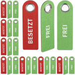 Relaxdays - plaque de porte occup libre, jeu de 24, de wc  accrocher, deux cts, bain et bureau, ...