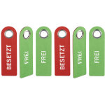 Relaxdays - plaque de porte occup libre, jeu de 6, de wc  accrocher, deux cts, bain et bureau, ...