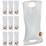 Relaxdays - poche d'eau 10 l pliable, lot de 10, jerrycan jerrican bidon d'eau robinet bouchon camping ...