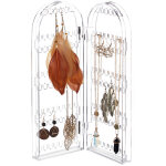 Porte bijoux acrylique prsentoir joaillerie pliable boucles d'oreille colliers 28x21x2 cm limpide - ...
