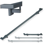 Relaxdays rampe d?escalier, main courante escalier, acier mat, fixation murale, 100cm, intrieur mtal, ...