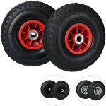 Roue de diable set de 2 roues de brouette, roue de rechange axe, 3. 00 - 4 , caoutchouc 260x85 mm 80 ...