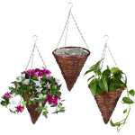 Relaxdays - suspension pour plantes en lot de 3, panier tressé en osier, fait main, pot de fleur hxd ... Relaxdays - suspension pour plantes en lot de 3, panier tressé en osier, fait main, pot de fleur hxd ...