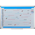 Tableau, organiseur annuel, effaable, magntique, panneau d'organisation, plaque aimant, 60 x 90 cm, ...