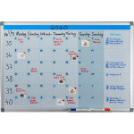 Tableau, organiseur hebdomadaire, effaable, magntique, panneau d'organisation, aimant, 60 x 90 cm, ...