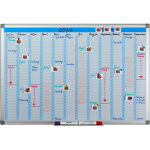 Tableau, organiseur mensuel, effaable, magntique, panneau d'organisation, plaque aimant, 60 x 90 cm, ...