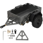 Remorque attelage pour voiture rc trx4m 1 / 18, alliage d'aluminium antid�rapant avec pneus caoutchouc ...