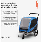 Remorque de v�lo hybride maison / cargo tr�s spacieuse 334 l, construction solide en acier avec r�flecteurs ...