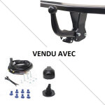 Auto - hak - attelage renault megane 1 hayon (01 / 95 - 03 / 99) col de cygne + faisceau universel 7 ...