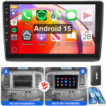 Pour renault trafic mk2 opel vivaro a autoradio wifi gps android 15 carplay bluetooth 4 + 64g dab