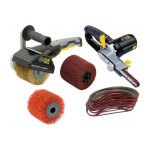 R�novateur rex120c 1300w, avec 3 brosses (laiton, nylon abrasif, fibre synth�tique) far tools + ponceuse ...