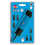 Renvoi d'angle 90� pour visseuse + 6 embouts ph2 - pz1 - pz2 - t15 - t20 - t25