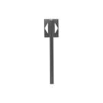 Renz - pied h. 116 x l. 33 x p. 5 cm gris anthracite