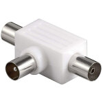 R�partiteur d'antenne, adaptateur en t, r�partiteur d'antenne tv satellite coaxial 2 voies, 2x femelle ...