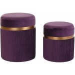 Repose - pieds set 2 polyester mdf 39x39x49 velours