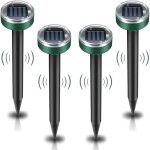 R�pulsif anti taupes 4 pcs, ultrasons solaire r�pulsif serpent souris chasse piege taupe, repulsif souris, ...