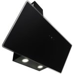 Respekta - hotte aspirante 90 cm sans t�te, inclin�e, noire a + + recyclage d'air led