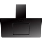 Respekta - hotte d'aspiration 90 cm hotte murale sans t�te hotte inclin�e noire led