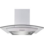 Respekta - hotte d'aspiration hotte de chemine hotte  cran de verre hotte murale 60 cm verre led