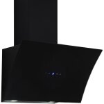Hotte d'aspiration inclin�e hotte murale sans t�te verre 60 cm noir led - respekta
