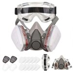 Respirateur r�utilisable demi - masque 6200 - masque � gaz - protection respiratoire - lunettes de s�curit� ...
