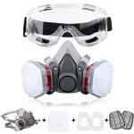 Respirateur r�utilisable demi - masque 6200 masque � gaz protection respiratoire respirateurs avec lunettes ...