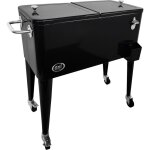 Axi retro cooler noir r�frig�rateur de boissons mobile pour l?ext�rieur / le jardin glaci�re 76 litre ...