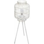 Signes grimalt - lampe sur pied blanche en m�tal patin� or transportable led