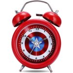 R�veil captain silencieux enfant rouge matin a double cloche horloge de table sanc bruit tic - tac avec ...