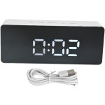R�veil digital led avec alimentation usb, 3 modes d'�clairage, affichage celsius / fahrenheit, fonction ...
