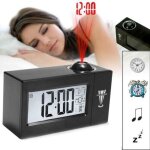 R�veil num�rique lcd avec projecteur led, hygrom�tre, temp�rature, date et heure