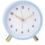 R�veil rond et silencieux avec veilleuse, aliment� par piles, adapt� aux bureaux, chambres, personnes ...