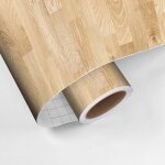 Rev�tement sticker sol - parquet bois clair - rouleau adh�sif protection anti - d�rapant - 60x100cm