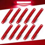 Rhg 10pcs feu lat�ral rouge, 24v 3, 9'' 9led c�t� led marquage l�ger camion remorque camion feu arri�re ...