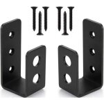 Rhg lot de 2 supports de porte en acier robuste pour portes 2 x 4, barre de s�curit� en forme de u