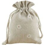 Rhg lot de 20pcs pochettes sachets en lin chanvre sachets en jute avec cordon