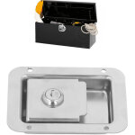 Rhg 304 acier inoxydable rv porte loquet bo�te � outils serrure encastr� avec 2 cl�s pour rv remorque ...