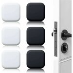 Rhg butoir de porte mural grand 6 pi�ces tampon de porte autocollant en caoutchouc blanc / noir 45mm�45mm ...