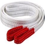 Rhg ceinture de levage industrielle 2tx1m, r�sistante � l'usure, plate blanche, pour remorque, �lingue ...