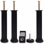 Rhg pied de lit, pieds pour sommier � lattes universel hauteur: 35cm( + 2cm) reglable, 15 - 35cm en 3x3cm ...