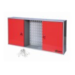 Armoire de rangement avec panneau perfor et crochets ribimex prpmra2p