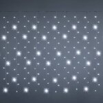 Rideau lumineux scintillant 4, 5m x h1, 1m 480 miniled multiflash blanc froid prolongeable 24v lotti