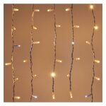 Rideau de pluie cascade guirlande 200 lumie'res de noel led blanc chaud avec flash de glace intermittent ...