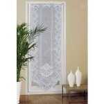 Rideau de porte en dentelle, 60cm x 180cm rideaux en voile de fen�tre semi transparents, rideau brod� ...
