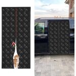 Rideau de porte isolant thermique pour camping - car, couverture de porte thermique magn�tique pour porte ...