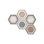 Eiffel art construction - carrelage sol / mur hexagonal effet b�ton patchwork rift bushmills multicolor ...